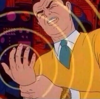 Ông áo vàng bị đau tay, tạo thành những làn sóng hình tròn - Kho Ảnh Chế